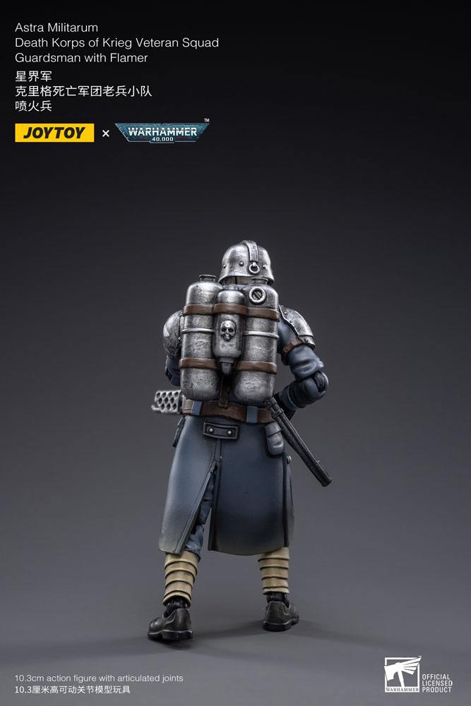 JoyToy Warhammer 40k Action Figure 1/18 Death Korps of Krieg Veteran Squad Guardsman with Flamer 10 cm
