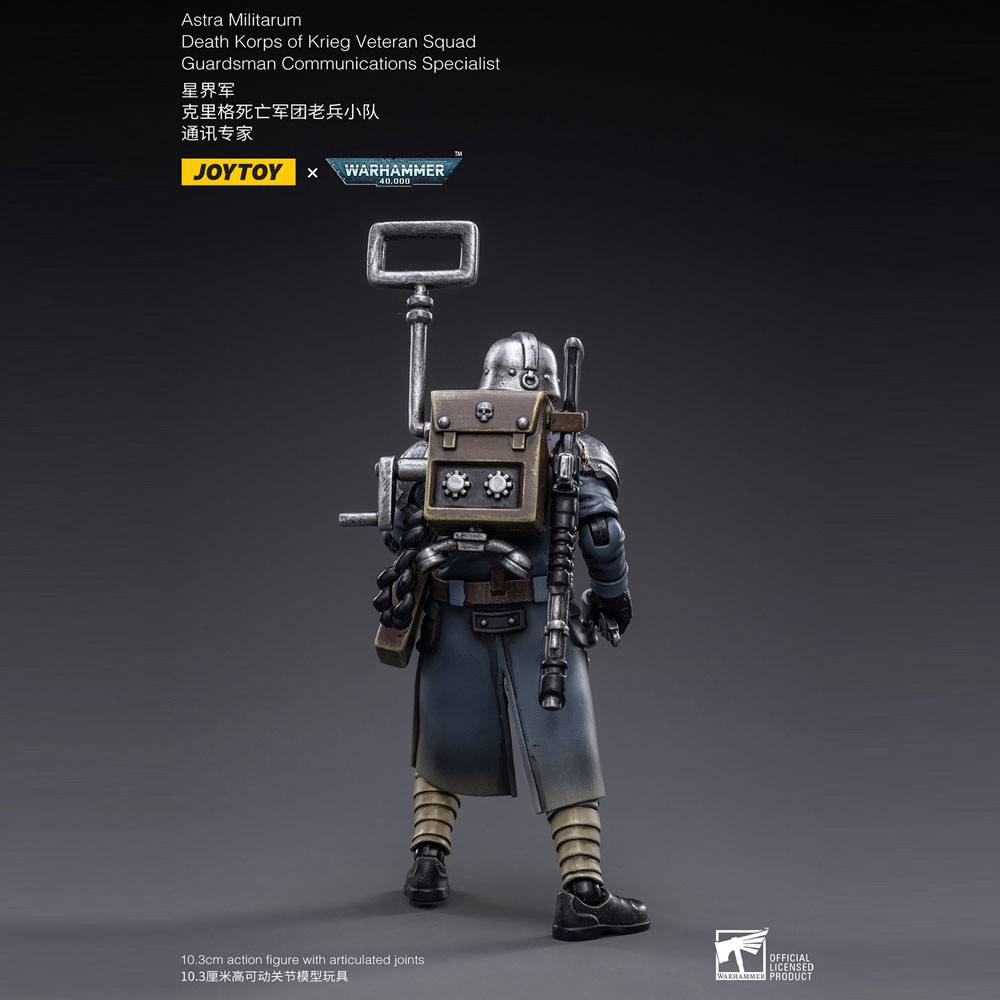 JoyToy Warhammer 40k Action Figure 1/18 Death Korps of Krieg Veteran Squad Guardsman Communications Specialist 10 cm
