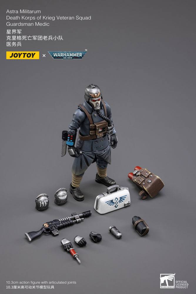 JoyToy Warhammer 40k Action Figure 1/18 Death Korps of Krieg Veteran Squad Guardsman Medic 10 cm