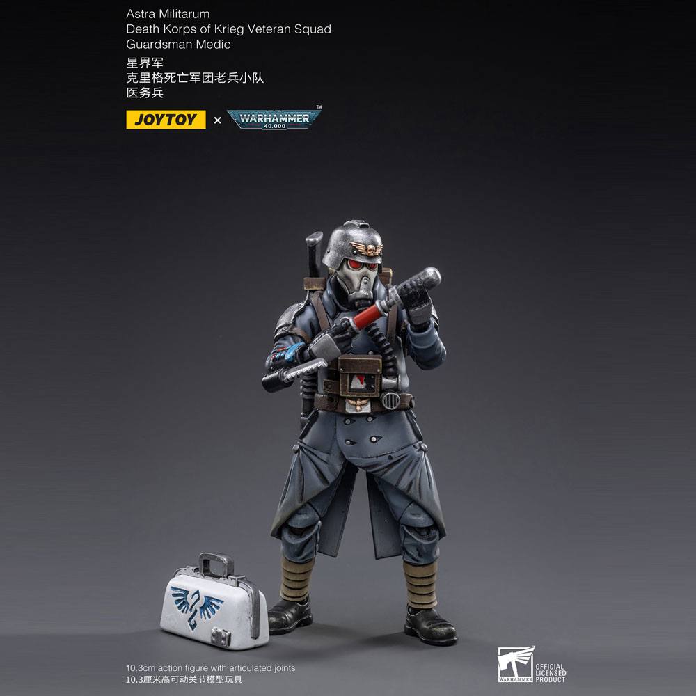 JoyToy Warhammer 40k Action Figure 1/18 Death Korps of Krieg Veteran Squad Guardsman Medic 10 cm