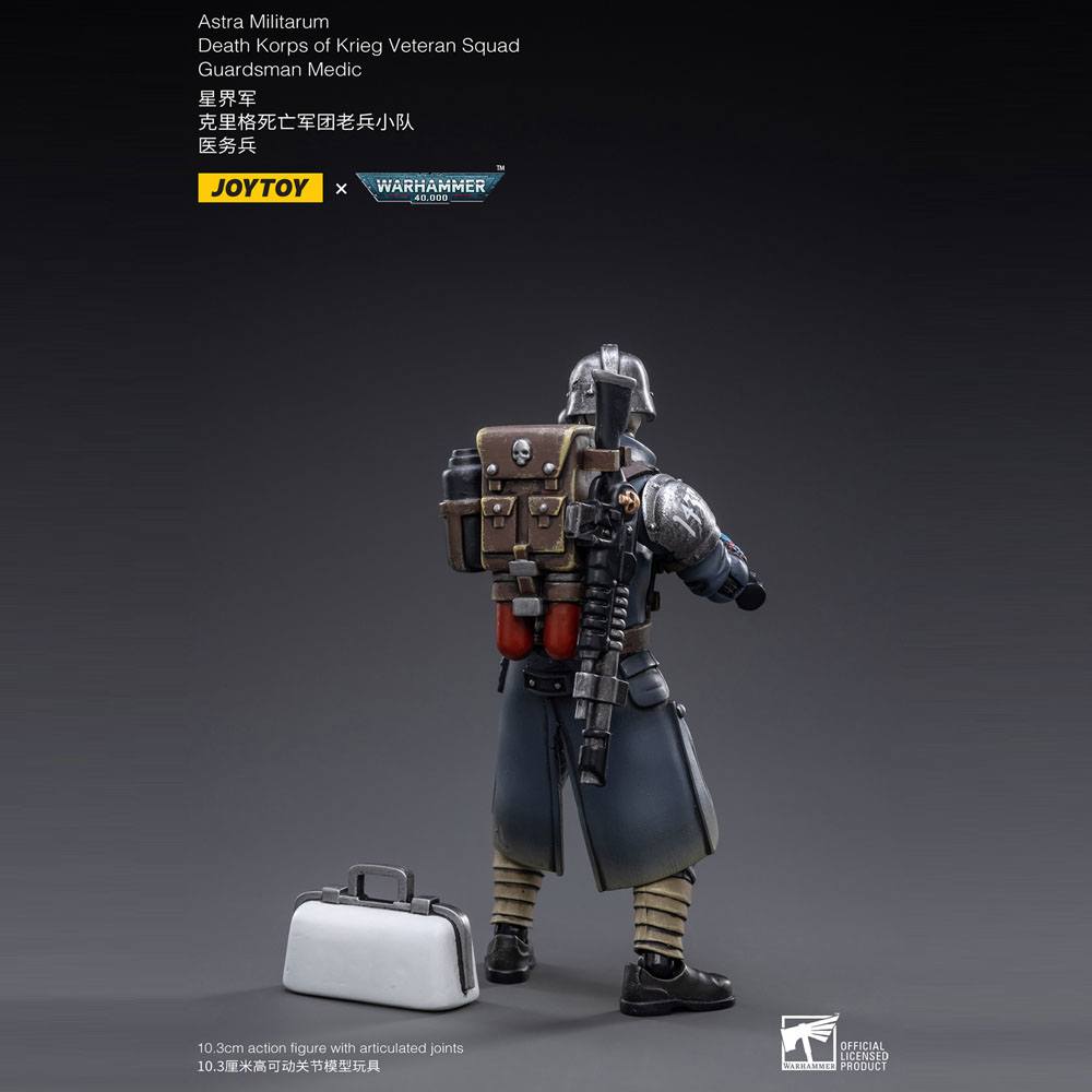 JoyToy Warhammer 40k Action Figure 1/18 Death Korps of Krieg Veteran Squad Guardsman Medic 10 cm