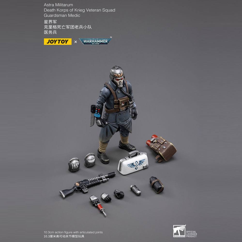 JoyToy Warhammer 40k Action Figure 1/18 Death Korps of Krieg Veteran Squad Guardsman Medic 10 cm