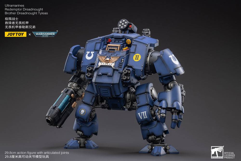 JoyToy Warhammer 40,000 Action Figure 1/18 Ultramarines Redemptor Dreadnought Brother Dreadnought Tyleas 30 cm Reproduction