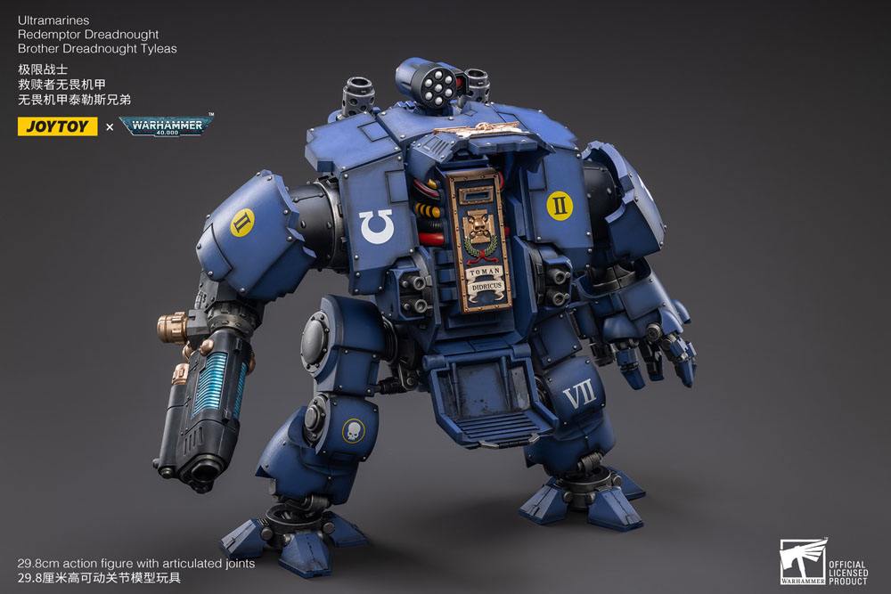 JoyToy Warhammer 40,000 Action Figure 1/18 Ultramarines Redemptor Dreadnought Brother Dreadnought Tyleas 30 cm Reproduction