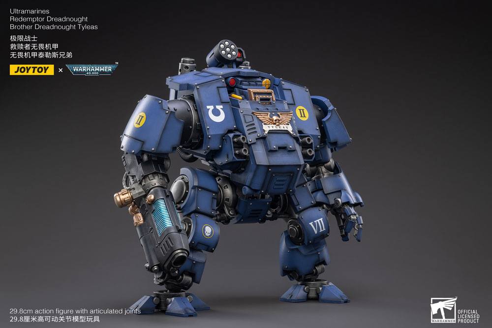 JoyToy Warhammer 40,000 Action Figure 1/18 Ultramarines Redemptor Dreadnought Brother Dreadnought Tyleas 30 cm Reproduction