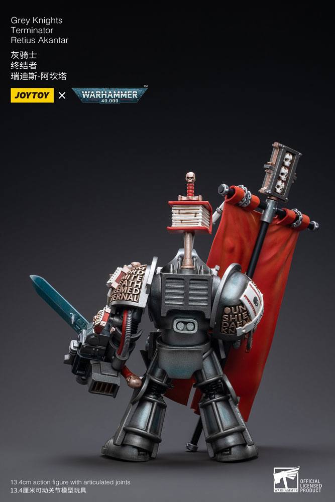 JoyToy Warhammer 40k Action Figure 1/18 Grey Knights Terminator Retius Akantar 13 cm