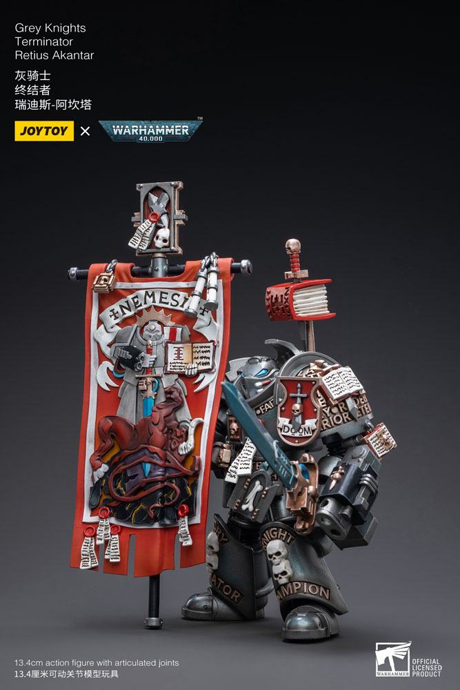 JoyToy Warhammer 40k Action Figure 1/18 Grey Knights Terminator Retius Akantar 13 cm