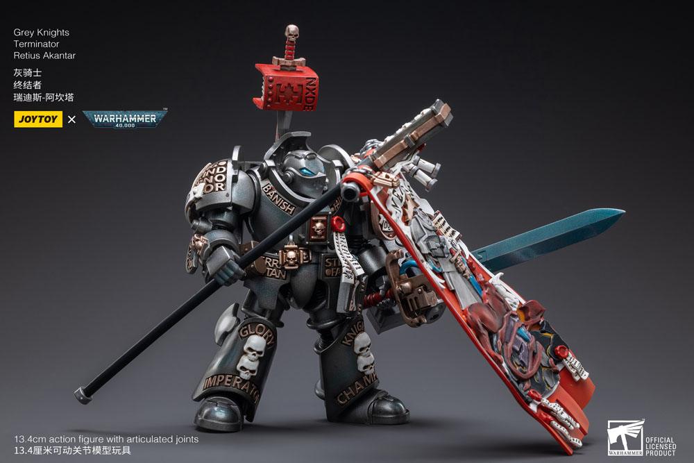 JoyToy Warhammer 40k Action Figure 1/18 Grey Knights Terminator Retius Akantar 13 cm