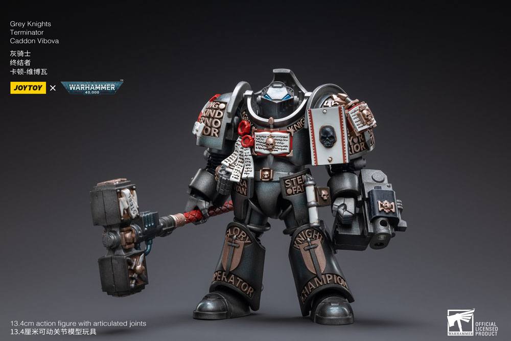 JoyToy Warhammer 40k Action Figure 1/18 Grey Knights Terminator Caddon Vibova 13 cm