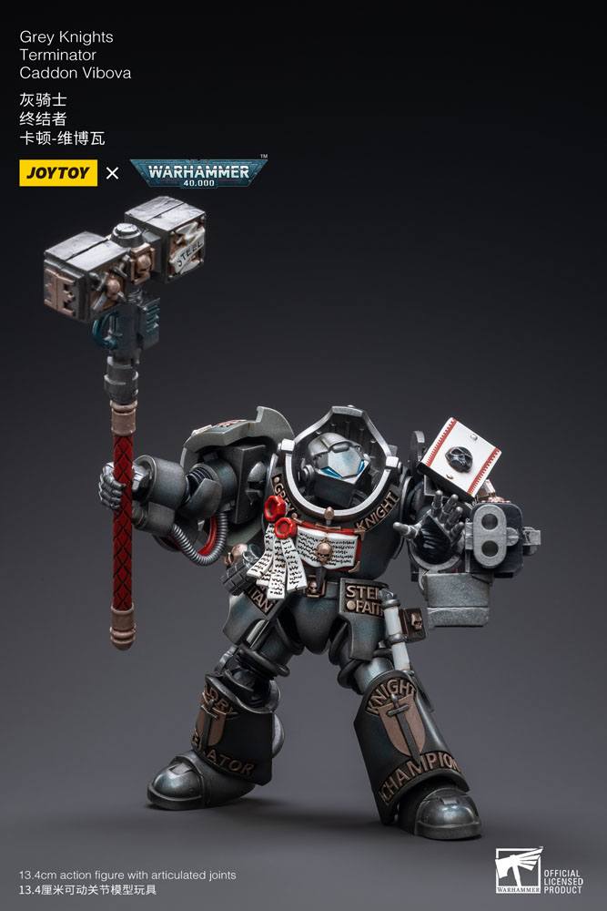 JoyToy Warhammer 40k Action Figure 1/18 Grey Knights Terminator Caddon Vibova 13 cm