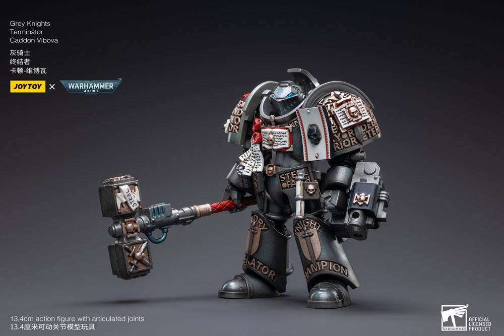 JoyToy Warhammer 40k Action Figure 1/18 Grey Knights Terminator Caddon Vibova 13 cm