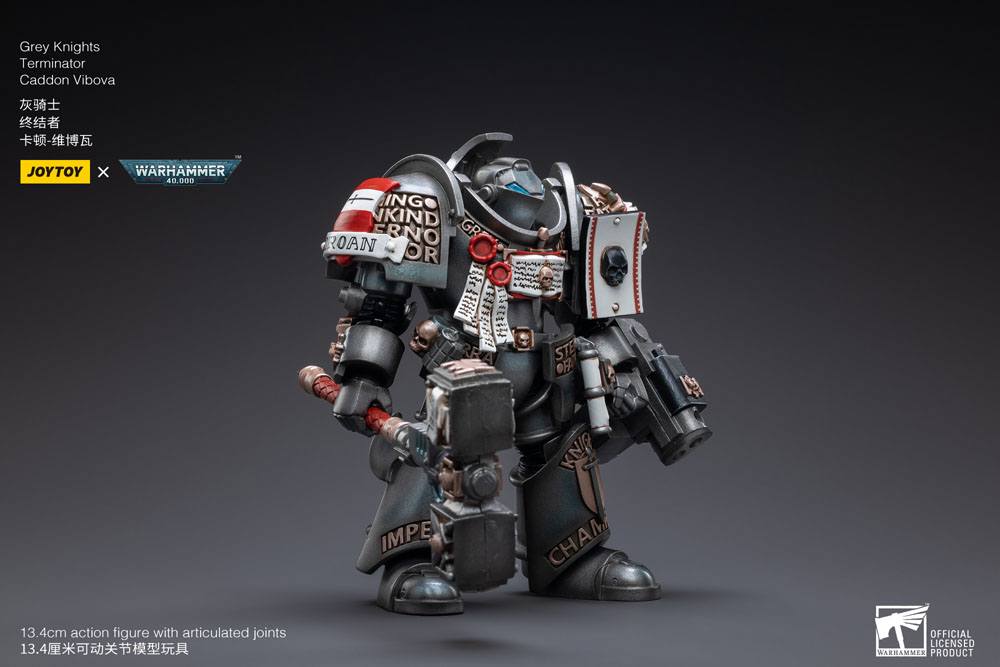 JoyToy Warhammer 40k Action Figure 1/18 Grey Knights Terminator Caddon Vibova 13 cm