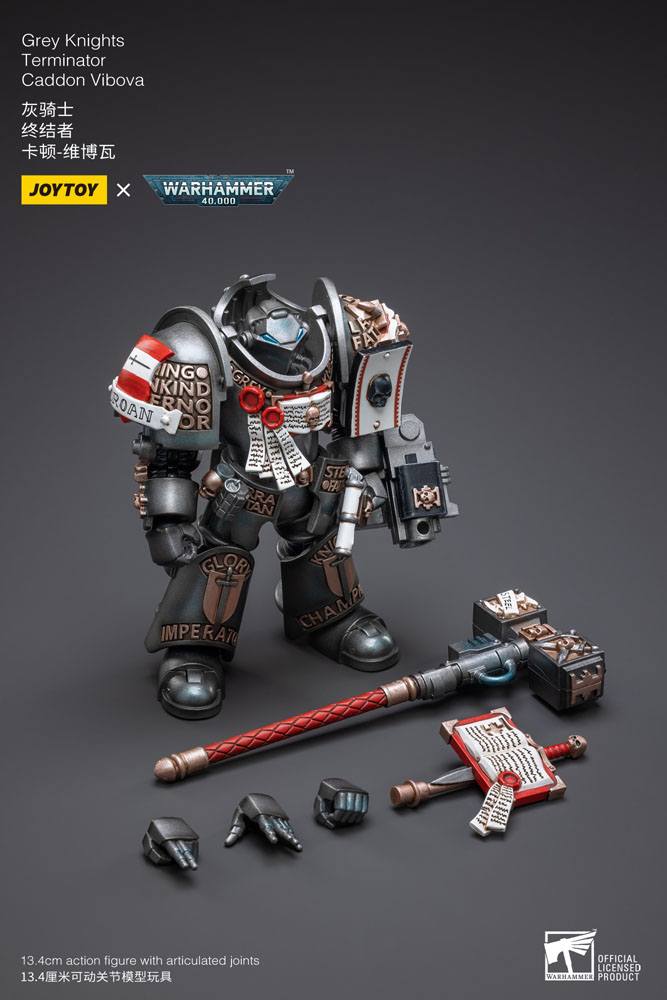 JoyToy Warhammer 40k Action Figure 1/18 Grey Knights Terminator Caddon Vibova 13 cm