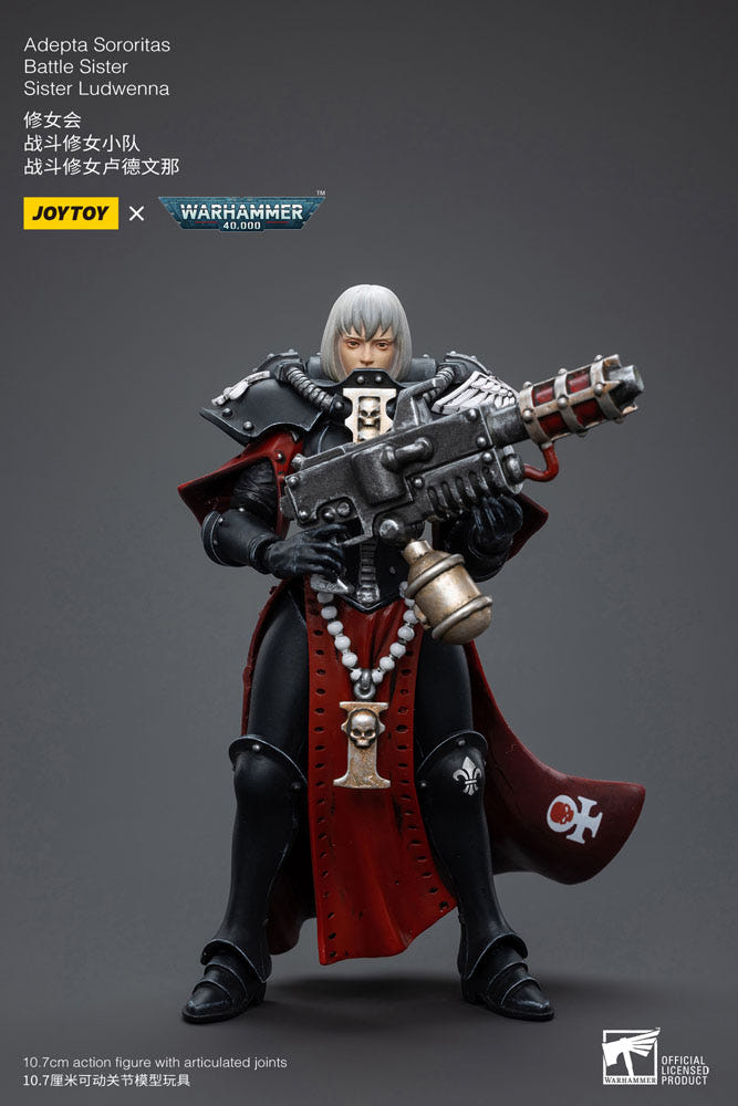 JoyToy Warhammer 40k Action Figure 1/18 Adepta Sororitas Battle Sister Sister Ludwenna 10 cm