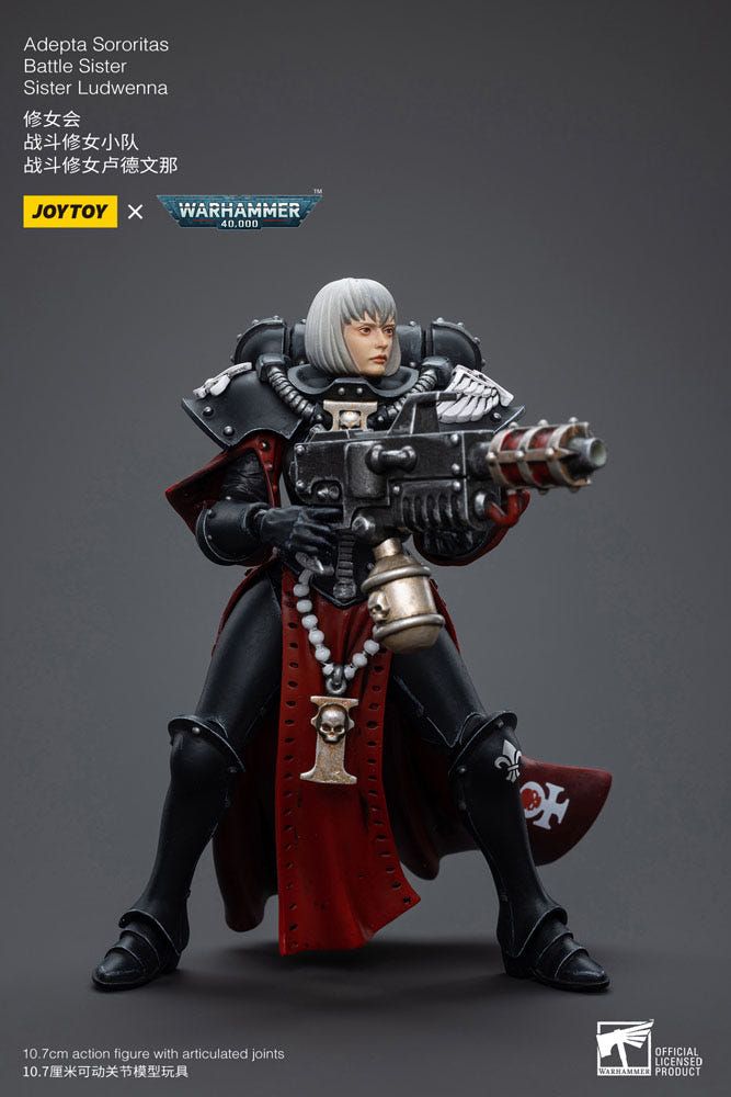 JoyToy Warhammer 40k Action Figure 1/18 Adepta Sororitas Battle Sister Sister Ludwenna 10 cm