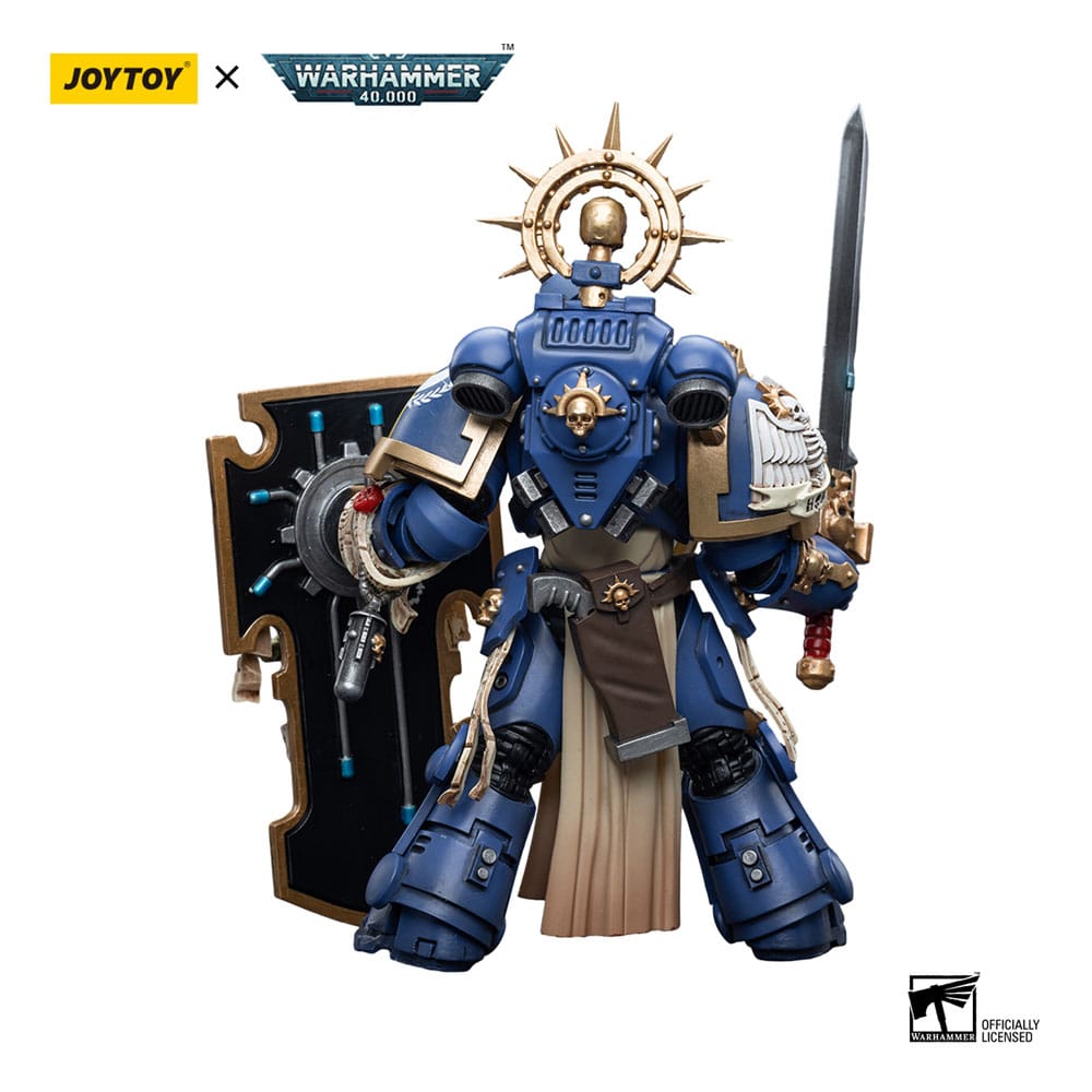 JoyToy Warhammer 40k Action Figure 1/18 Ultramarines Primaris Captain with Relic Shield and Power Sword 12 cm