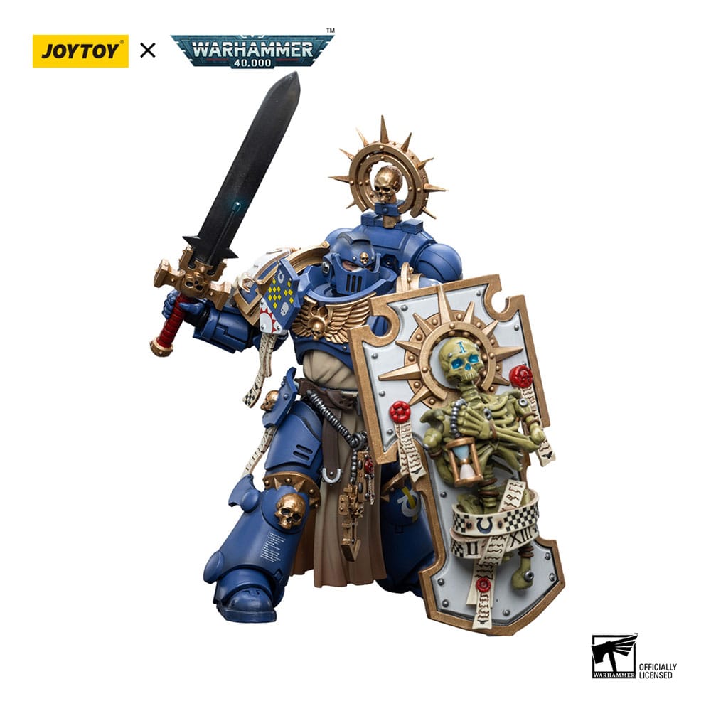 JoyToy Warhammer 40k Action Figure 1/18 Ultramarines Primaris Captain with Relic Shield and Power Sword 12 cm