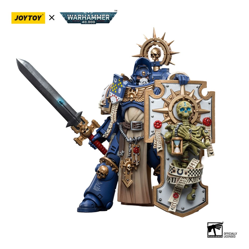 JoyToy Warhammer 40k Action Figure 1/18 Ultramarines Primaris Captain with Relic Shield and Power Sword 12 cm