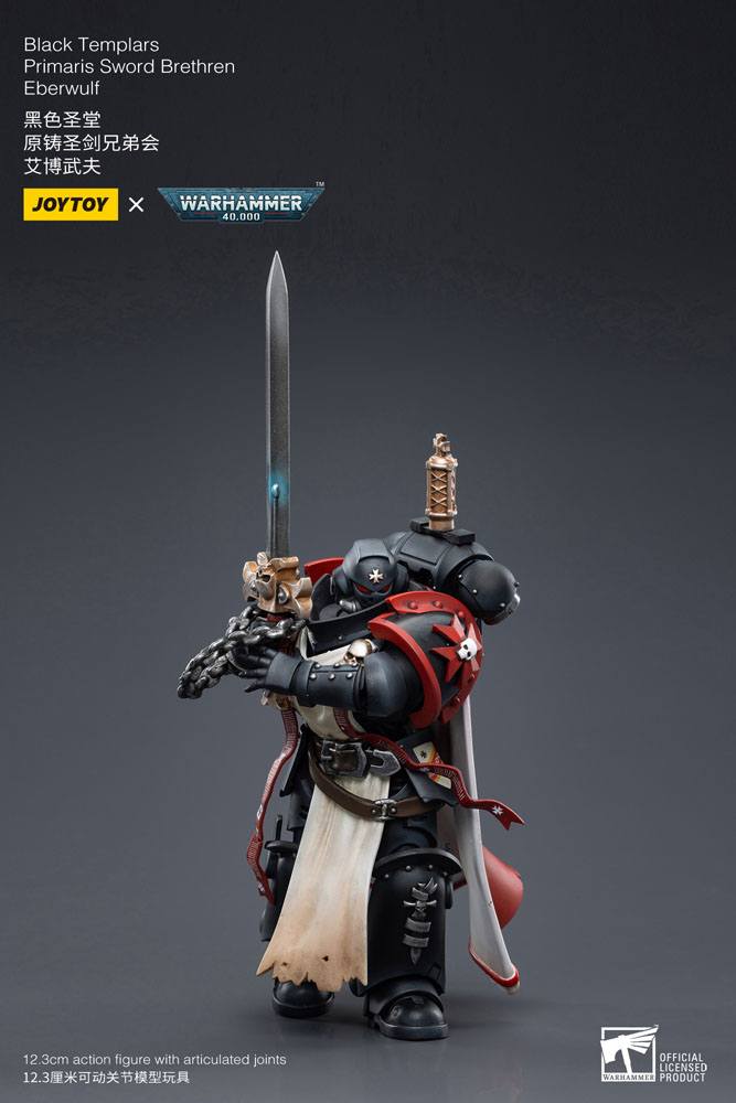 JoyToy Warhammer 40k Action Figure 1/18 Black Templars Primaris Sword Brethren Eberwulf 12 cm