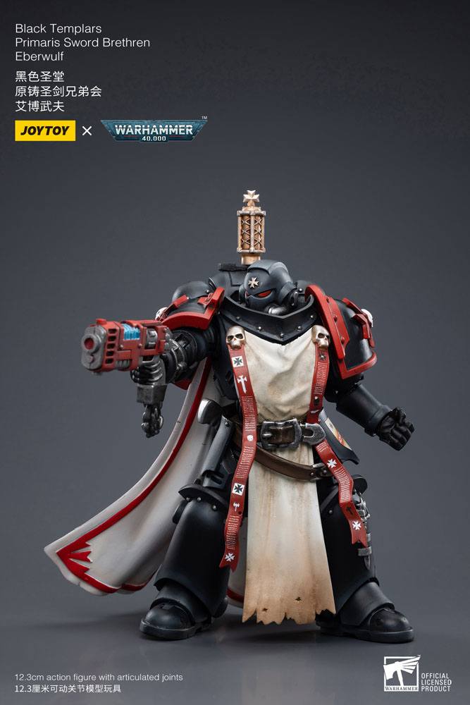 JoyToy Warhammer 40k Action Figure 1/18 Black Templars Primaris Sword Brethren Eberwulf 12 cm