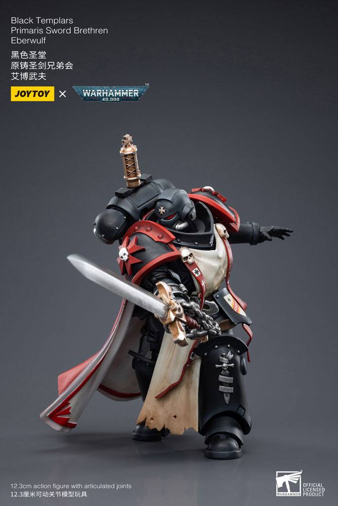JoyToy Warhammer 40k Action Figure 1/18 Black Templars Primaris Sword Brethren Eberwulf 12 cm