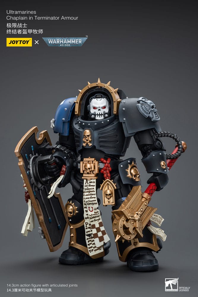 JoyToy Warhammer 40k Action Figure 1/18 Ultramarines Chaplain in Terminator Armour 12 cm