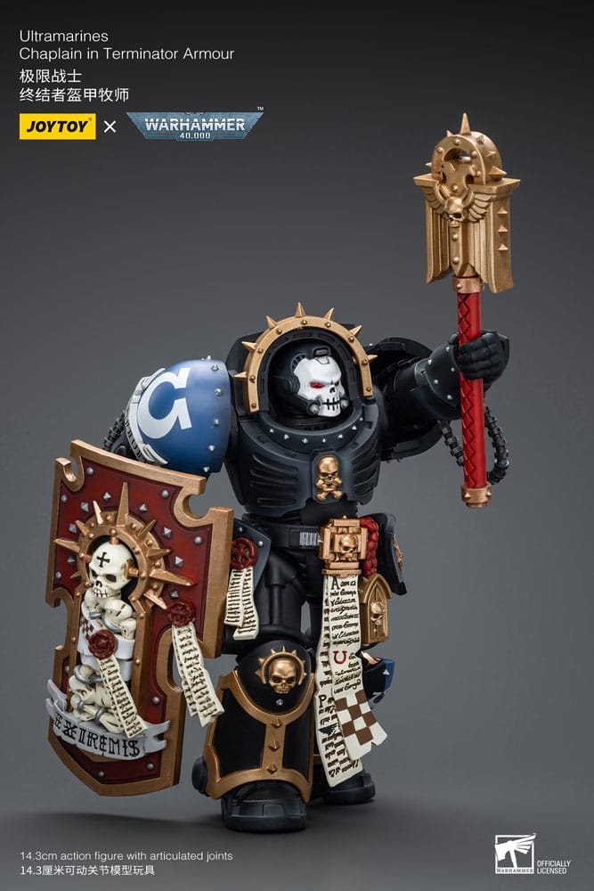 JoyToy Warhammer 40k Action Figure 1/18 Ultramarines Chaplain in Terminator Armour 12 cm
