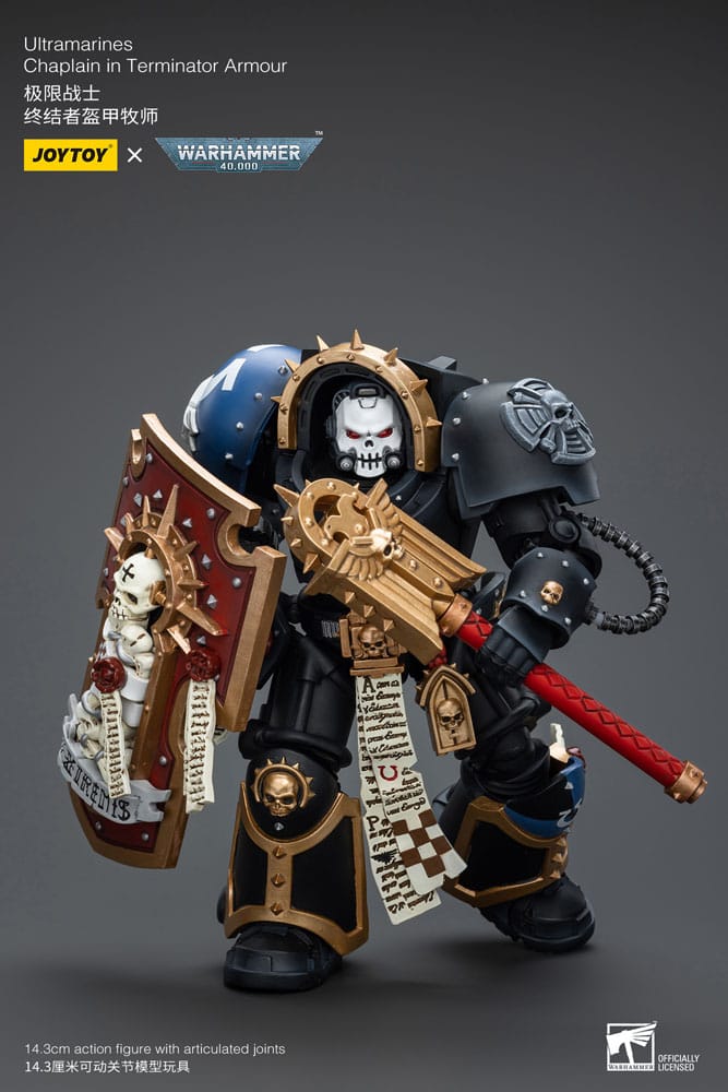 JoyToy Warhammer 40k Action Figure 1/18 Ultramarines Chaplain in Terminator Armour 12 cm