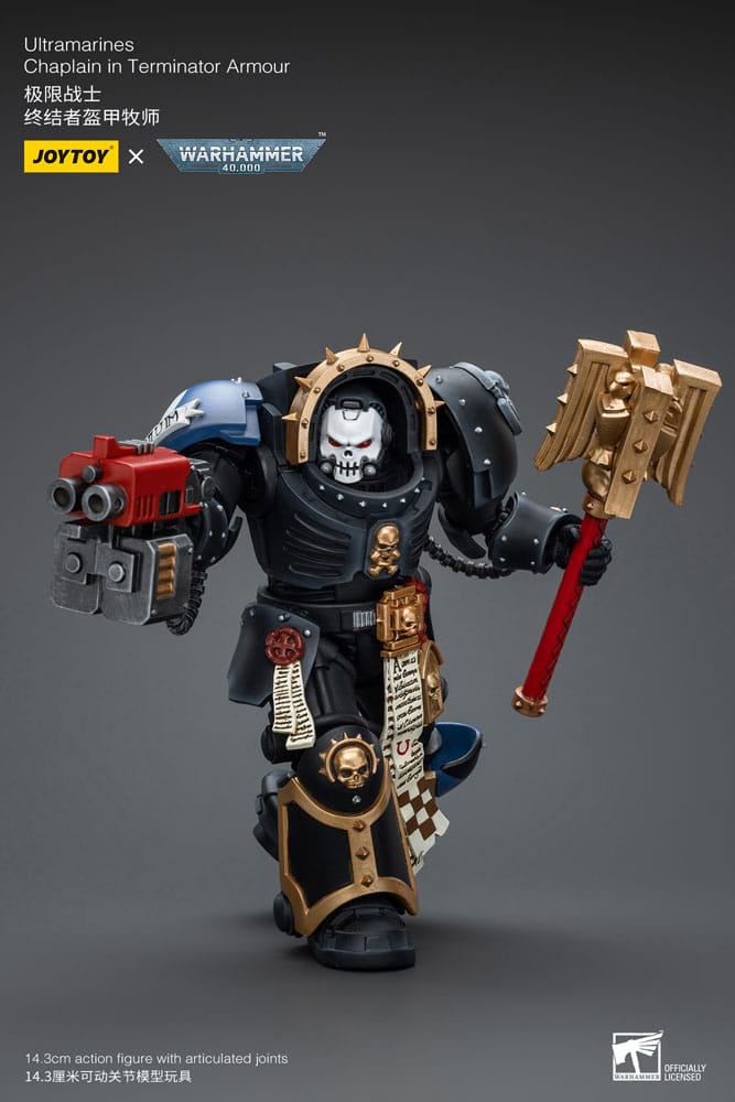 JoyToy Warhammer 40k Action Figure 1/18 Ultramarines Chaplain in Terminator Armour 12 cm