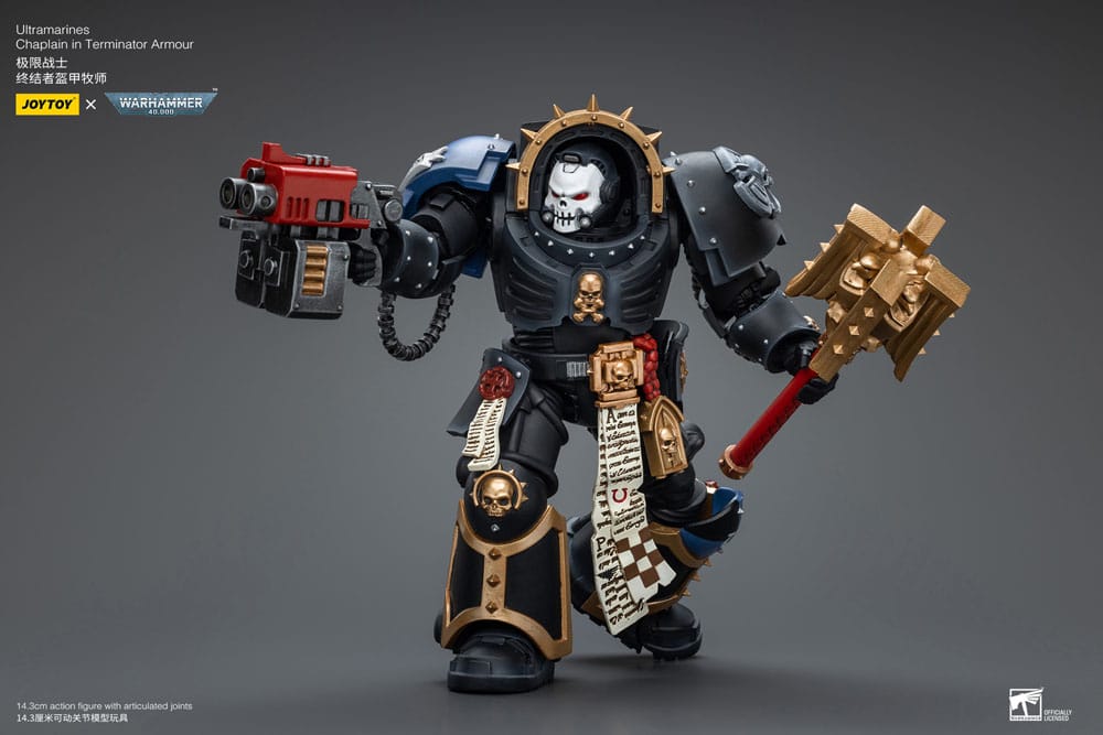 JoyToy Warhammer 40k Action Figure 1/18 Ultramarines Chaplain in Terminator Armour 12 cm