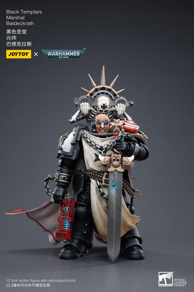 JoyToy Warhammer 40k Action Figure 1/18 Black Templars Marshal Baldeckrath 12 cm