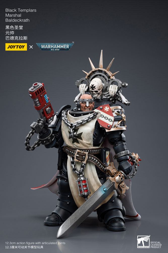 JoyToy Warhammer 40k Action Figure 1/18 Black Templars Marshal Baldeckrath 12 cm