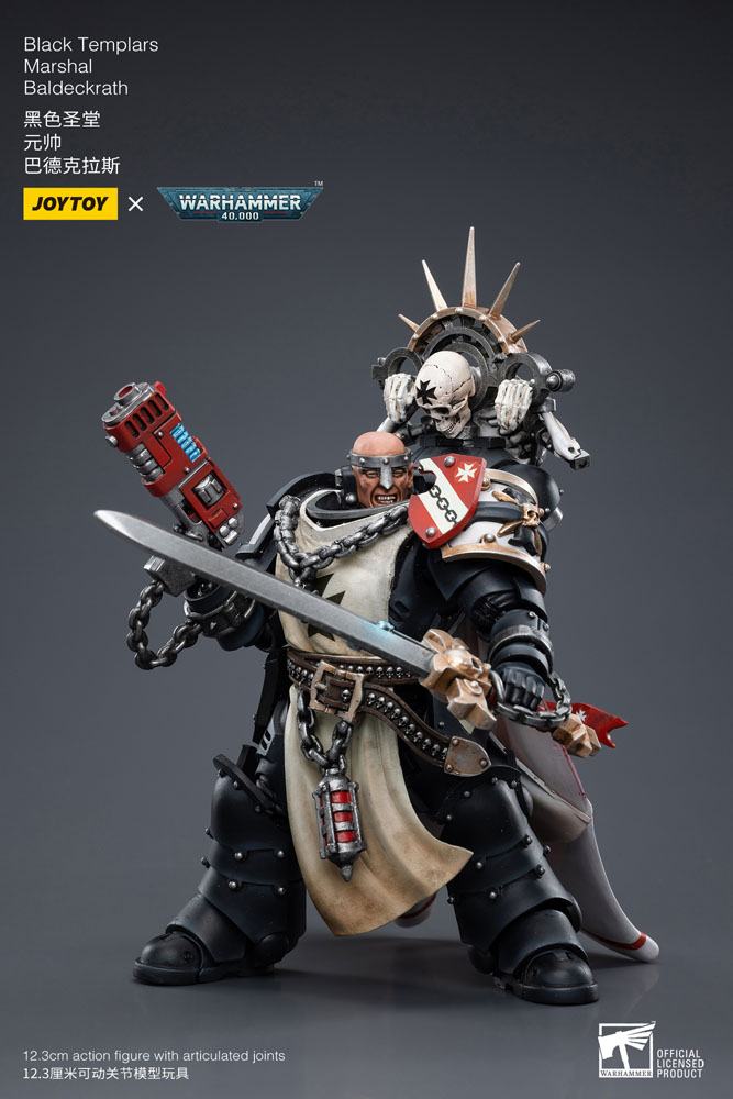 JoyToy Warhammer 40k Action Figure 1/18 Black Templars Marshal Baldeckrath 12 cm