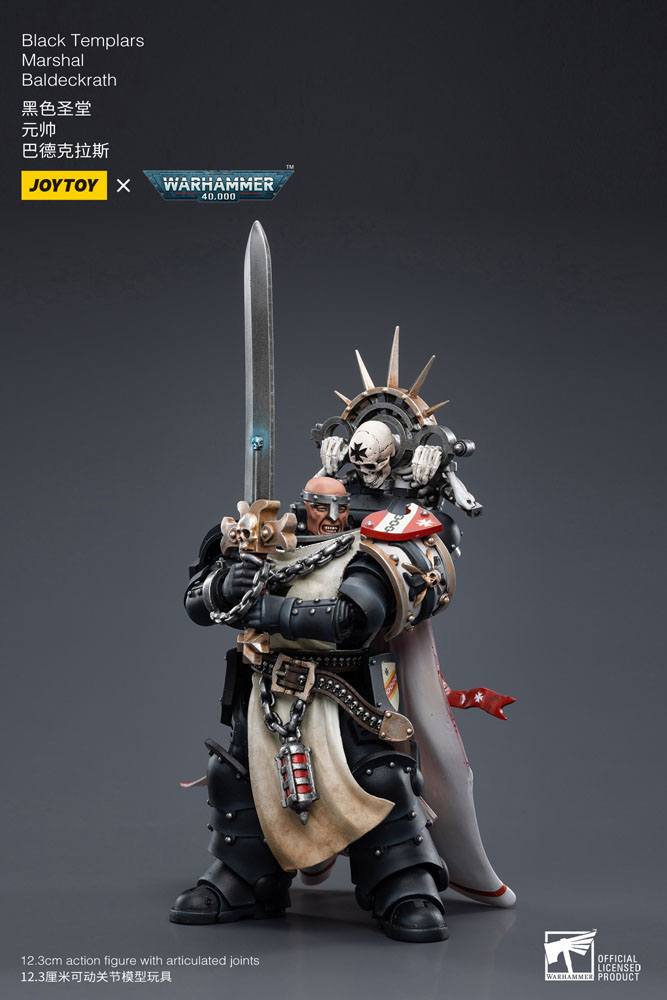 JoyToy Warhammer 40k Action Figure 1/18 Black Templars Marshal Baldeckrath 12 cm