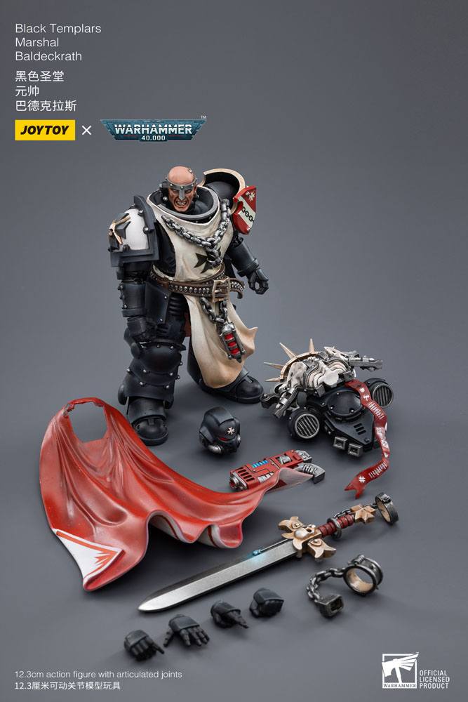 JoyToy Warhammer 40k Action Figure 1/18 Black Templars Marshal Baldeckrath 12 cm