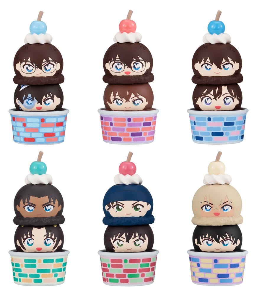 Detective Conan Tsumichen Stack up &amp; Change Mini Figures 6-Pack 8 cm (with gift)