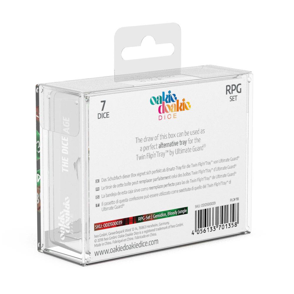 Oakie Doakie Dice RPG Set Gemidice - Bloody Jungle (7) - Loaded Dice