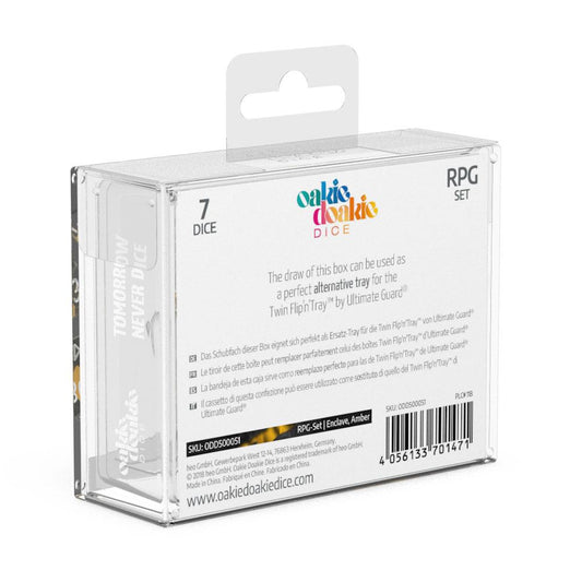 Oakie Doakie Dice RPG Set Enclave - Amber (7) - Loaded Dice