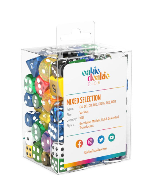 Oakie Doakie Dice RPG-Set, 12 mm, 16mm Mixed (100) - Loaded Dice