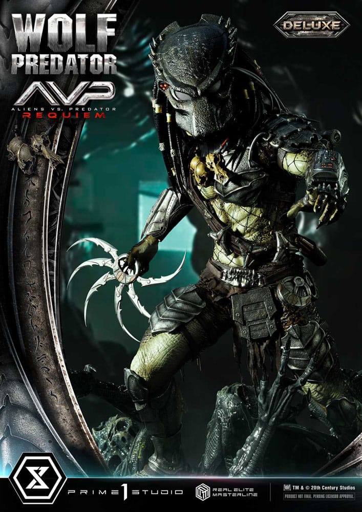 Alien vs. Predator Real Elite Masterline Series Statue 1/3 Requiem Wolf Predator Deluxe Bonus Ver. 95 cm - Loaded Dice