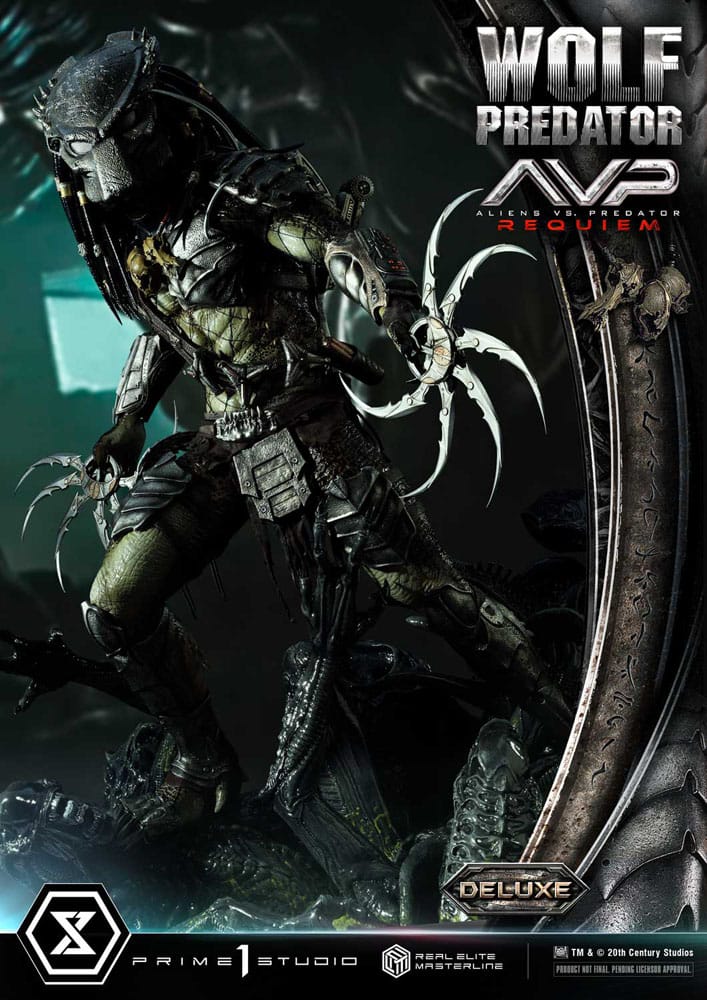 Alien vs. Predator Real Elite Masterline Series Statue 1/3 Requiem Wolf Predator Deluxe Bonus Ver. 95 cm - Loaded Dice