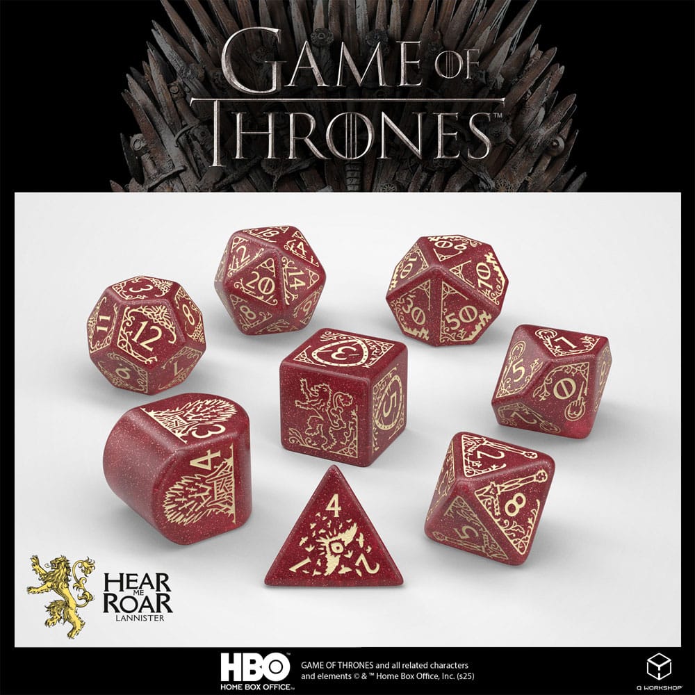 Game of Thrones Dice Set Lannister (8)