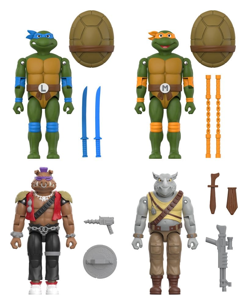 Teenage Mutant Ninja Turtles ReAction+ Action Figure Wave 02 Rocksteady