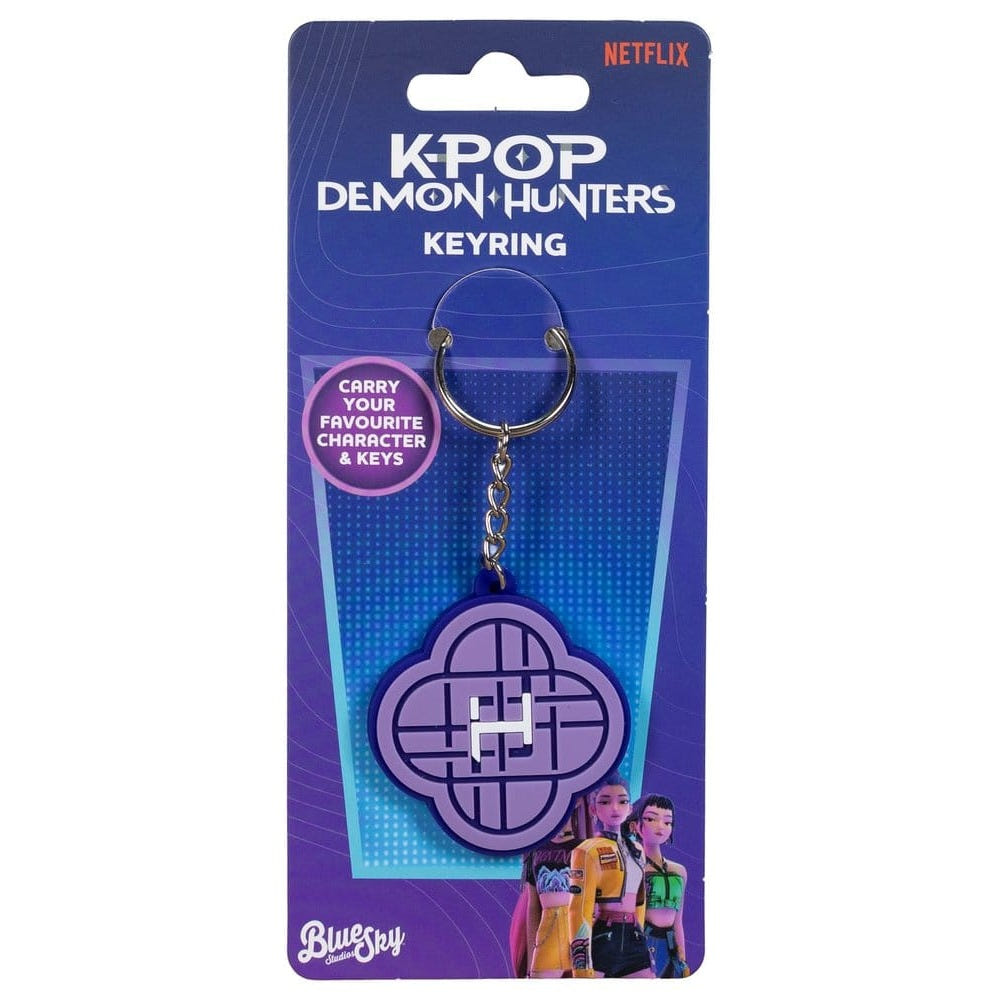 KPop Demon Hunters Huntr/x keyring on backing card