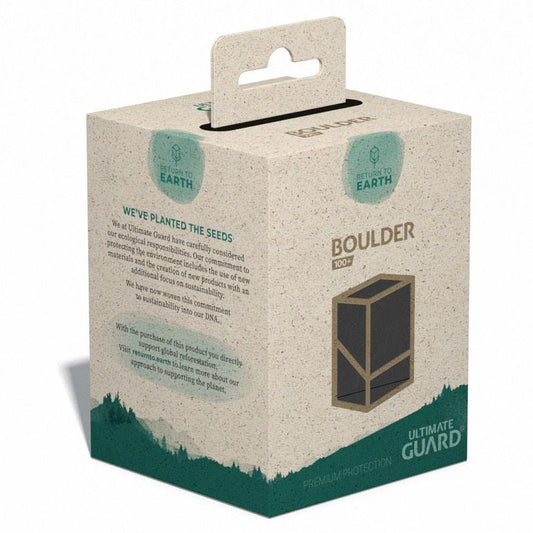 Ultimate Guard Return To Earth Boulder Deck Case 100+ Standard Size Black - Loaded Dice