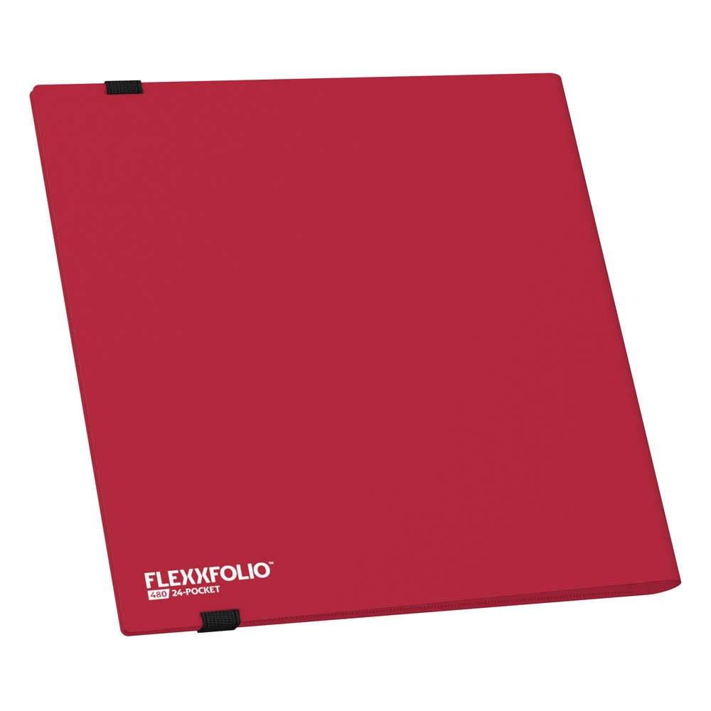 Ultimate Guard Flexxfolio 480 24-pocket binder in red, back cover with Flexxfolio logo