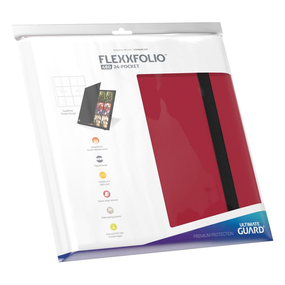 Ultimate Guard Flexxfolio 480 24-pocket binder in red, in retail packaging