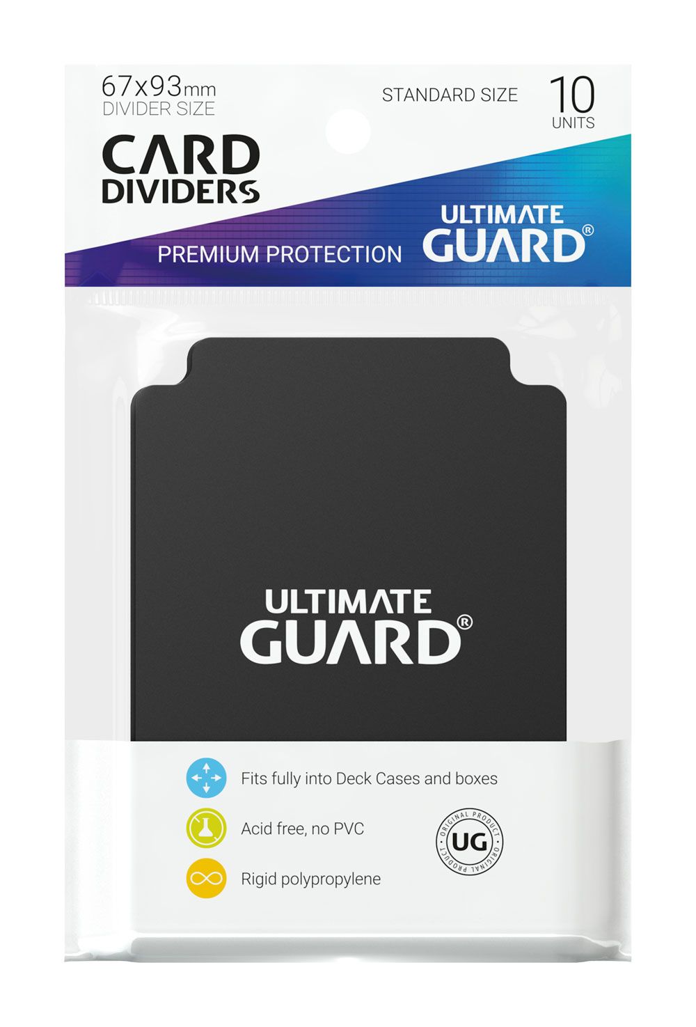 Ultimate Guard Card Dividers Standard Size Black (10) - Loaded Dice