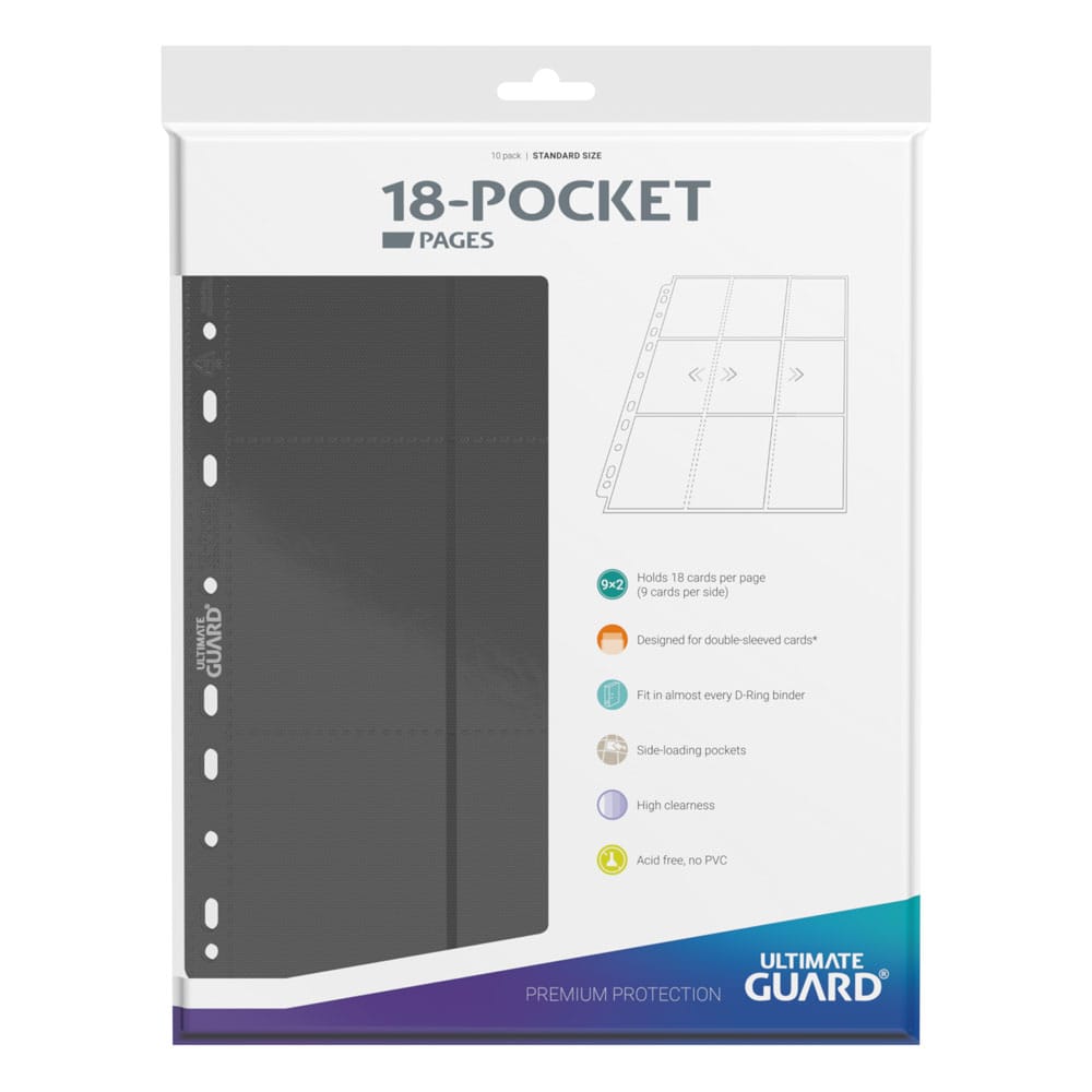 Ultimate Guard 18-Pocket Pages Side-Loading (10) - Grey
