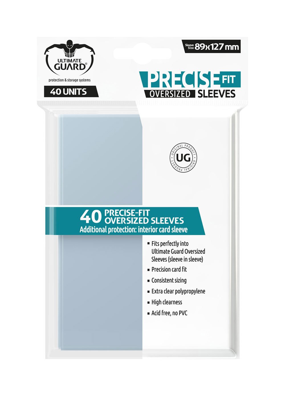 Ultimate Guard Precise-Fit Sleeves Oversized Transparent (40) - Loaded Dice Barry Vale of Glamorgan CF64 3HD